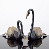 Pair of Black Swan Sculptures - Sold for $1,500 on 08-20-2020 (Lot 67).jpg